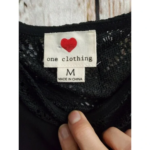 One Clothing Women's Medium Silky Black‎ Romper Jumper Jumpsuit with Shorts EUC - Picture 4 of 5